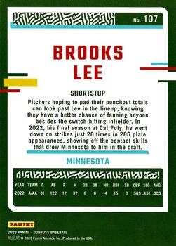 2023 Panini Donruss Purple Holo Brooks Lee #107 Minnesota Twins