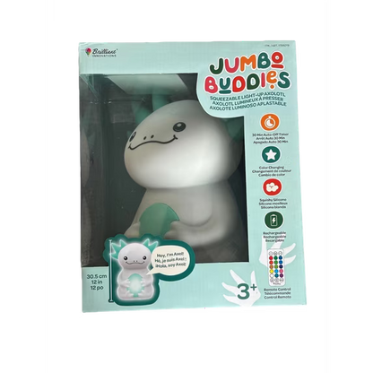 Jumbo Buddies 12-Inch Squeezable Axolotl - Open Box