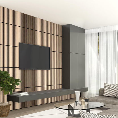 Artika Sonolok Sound-Absorbing Panel Kit, Oak and Black, 15.5 Sq Ft (4 Panels)
