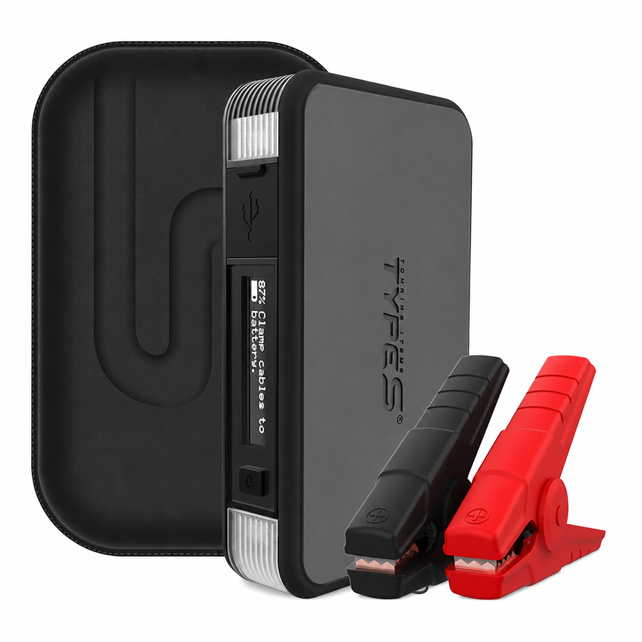 Type S DL20 1000A Jump Starter & Power Bank with LCD JumpGuide Gray - Like New