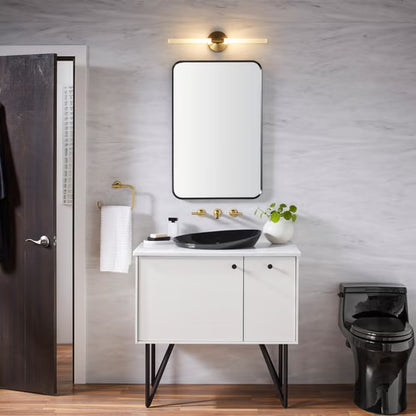 Kohler Orime 22 x 34-Inch Rectangular Framed Vanity Mirror — Matted Black