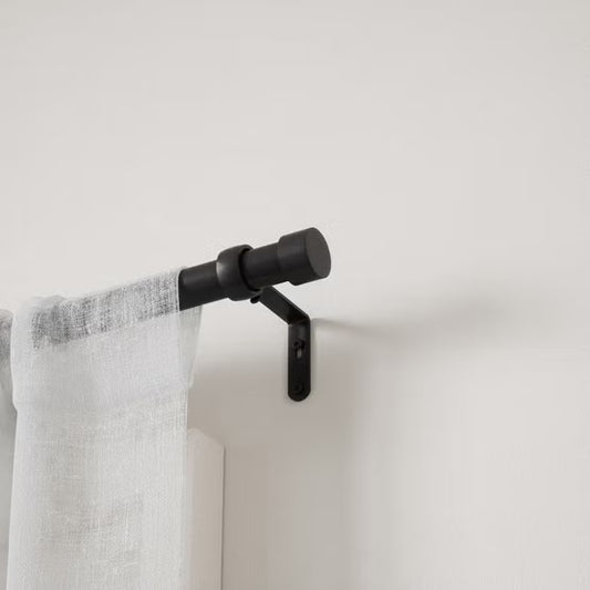 Umbra 1-Inch Black Curtain Rod  72" - 144" 2-Pack