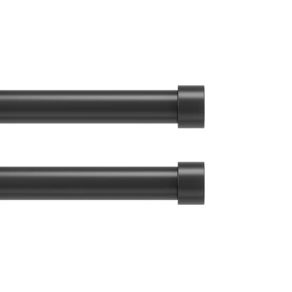 Umbra 1-Inch Black Curtain Rod  72" - 144" 2-Pack