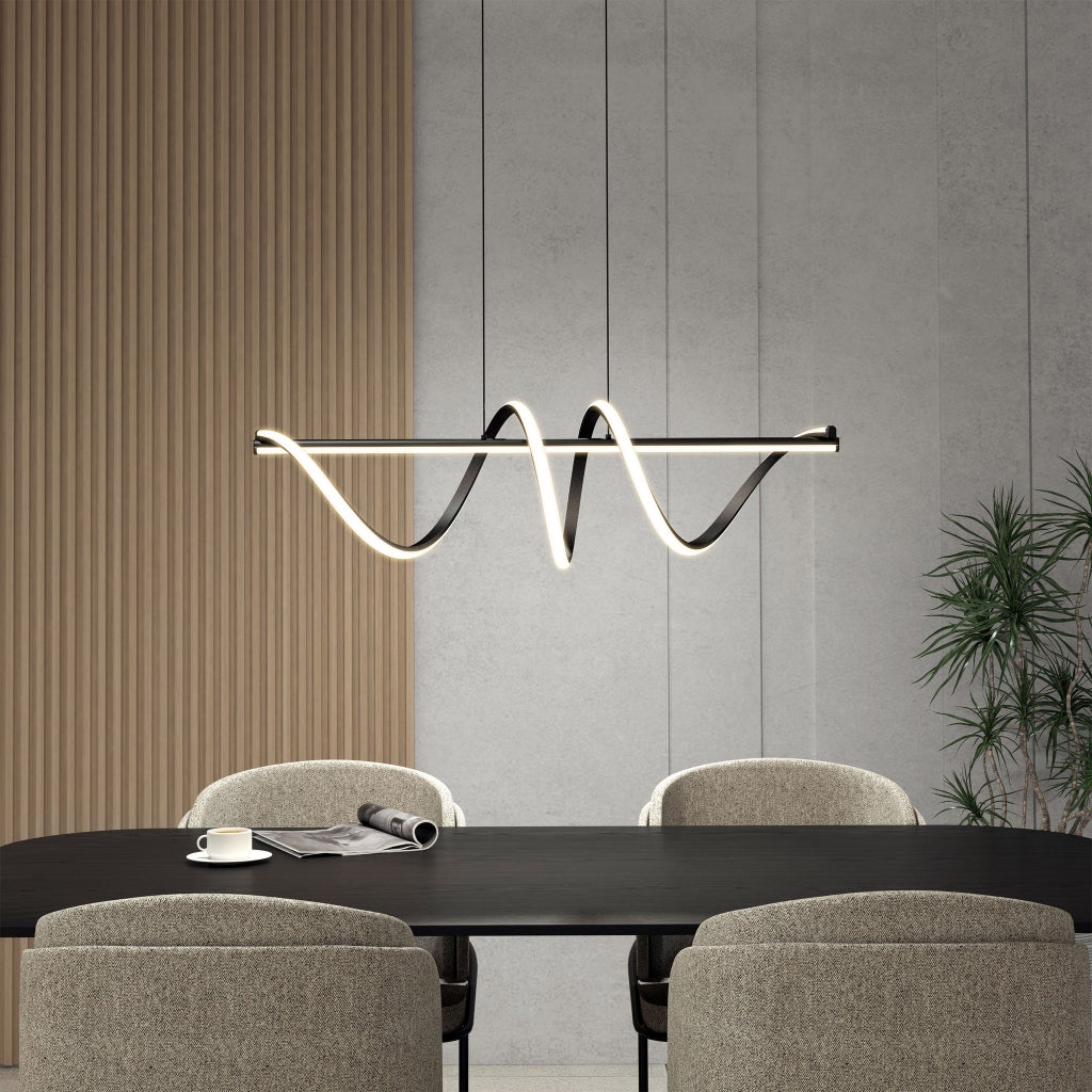 Artika Coda 36 in. Integrated LED Pendant Light - Matte Black