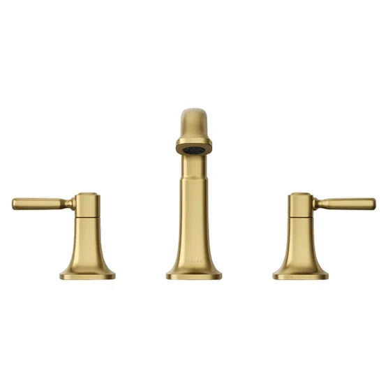 Kohler Terzet Widespread Bathroom Sink Faucet Gold
