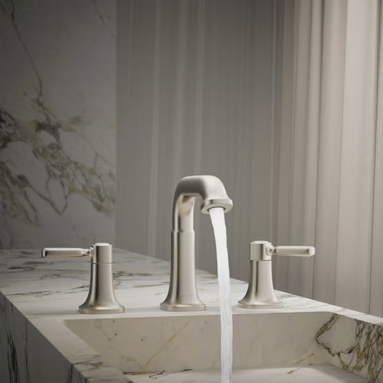 Kohler Terzet Widespread Bathroom Faucet, Brushed Nickel
