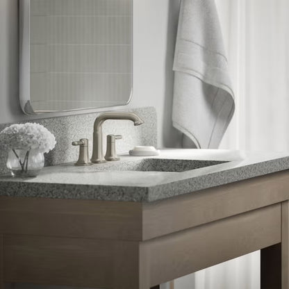 Kohler Terzet Widespread Bathroom Faucet, Brushed Nickel