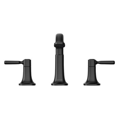 Kohler Terzet Widespread Bathroom Faucet, Matte Black