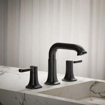 Kohler Terzet Widespread Bathroom Faucet, Matte Black