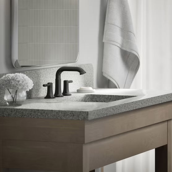 Kohler Terzet Widespread Bathroom Faucet, Matte Black