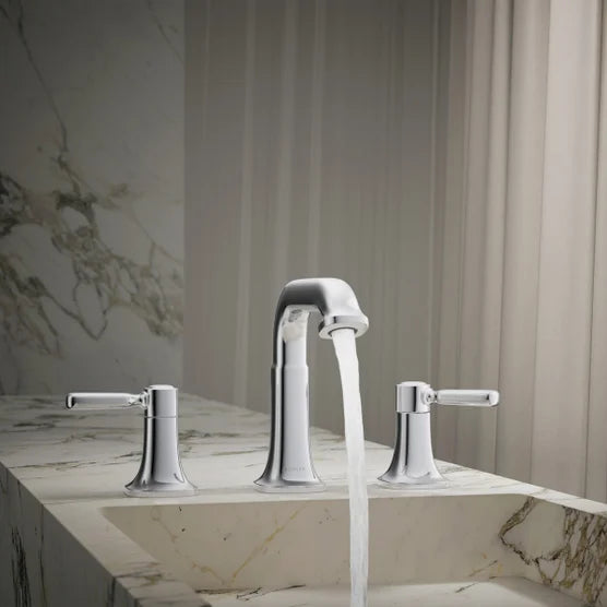 Kohler Terzet Widespread Bathroom Sink Faucet Polished Chrome