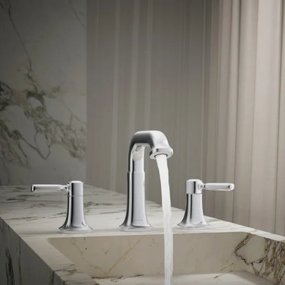 Kohler Terzet Widespread Bathroom Sink Faucet Polished Chrome