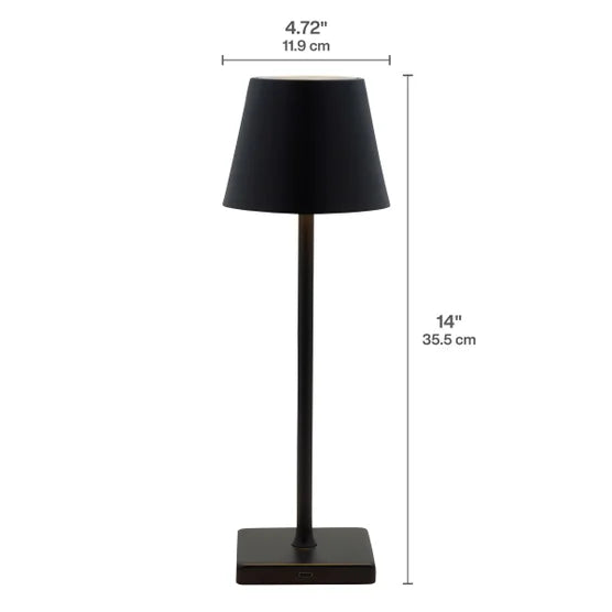 Mikasa Rechargeable 14-Inch LED Lamps with Touch Control, Set of 2