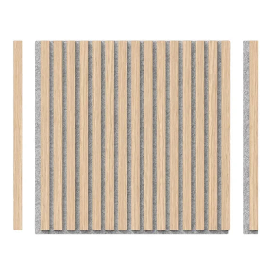 Sonolok Acoustic Slat Panel Set 4-Pack 15.5 Square Feet Oak