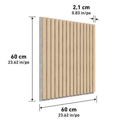 Sonolok Acoustic Slat Panel Set 4-Pack 15.5 Square Feet Oak