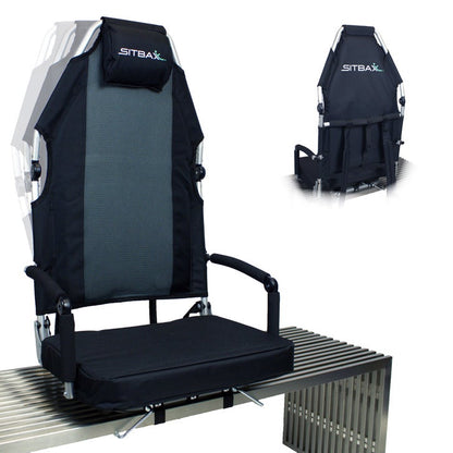SitBax Padded Swivel Bleacher Seat with Back Support - image 2