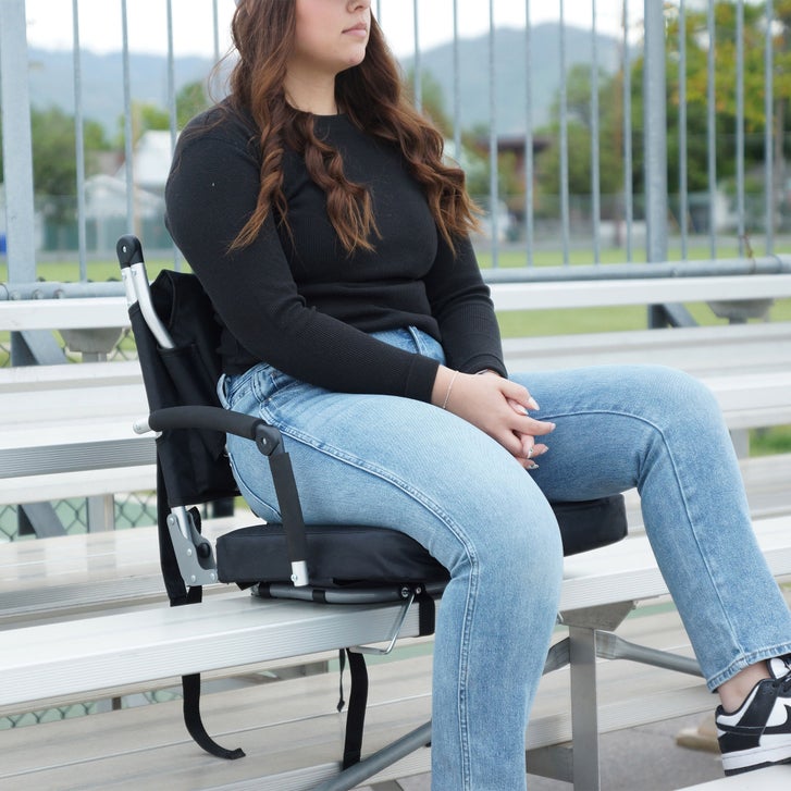 SitBax Padded Swivel Bleacher Seat with Back Support - image 3