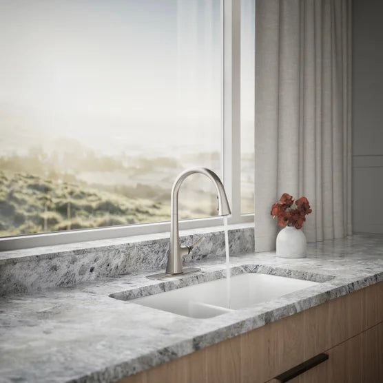 Kohler Guild Pull-down Kitchen Sink Faucet with Three-function Sprayhead Stainless Steel