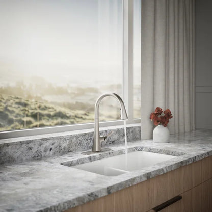 Kohler Guild Pull-down Kitchen Sink Faucet with Three-function Sprayhead Stainless Steel