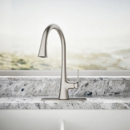 Kohler Guild Pull-down Kitchen Sink Faucet with Three-function Sprayhead Stainless Steel