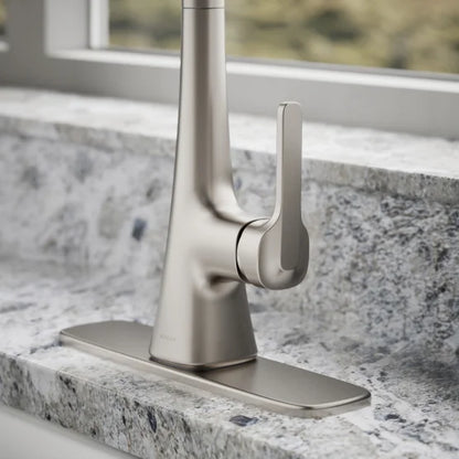 Kohler Guild Pull-down Kitchen Sink Faucet with Three-function Sprayhead Stainless Steel