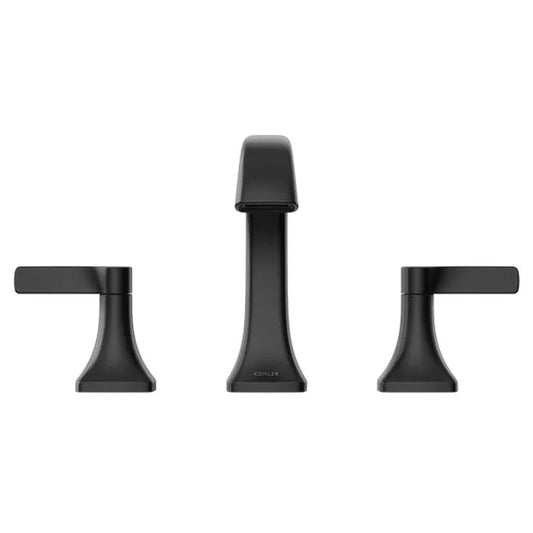 Kohler Riverly Widespread Bathroom Sink Faucet Matte Black
