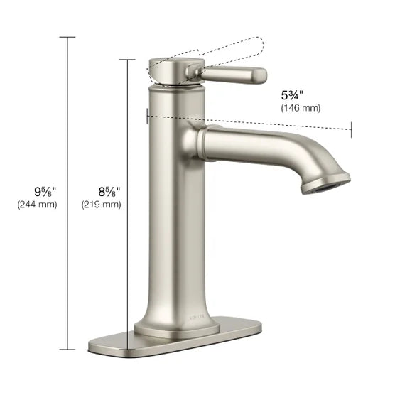 Kohler Terzet Single-handle Bathroom Faucet Brushed Nickel