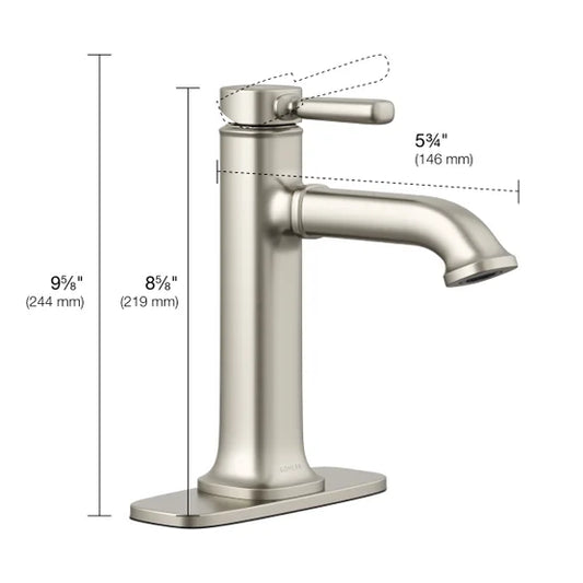 Kohler Terzet Single-handle Bathroom Faucet Brushed Nickel