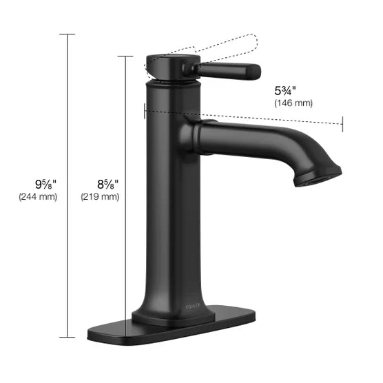 Kohler Terzet Single-handle Bathroom Faucet Black