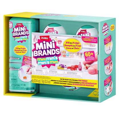 Mini Brands Fill the Fridge Series 1 Playset with 3 Capsules