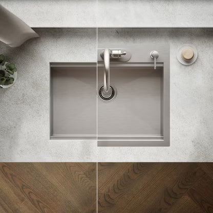 Kohler Lyric Workstation 27-Inch Dual-Mount Single-Bowl Kitchen Sink, Stainless Steel