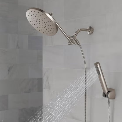Delta 8-Inch Raincan Shower Head & Hand Shower, Brushed Nickel