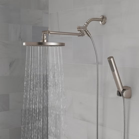 Delta 8-Inch Raincan Shower Head & Hand Shower, Brushed Nickel