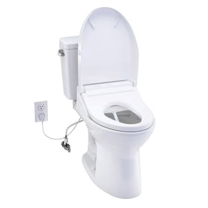 TOTO Drake 2-Piece Elongated Toilet with C5 WASHLET Bidet Seat, Cotton White