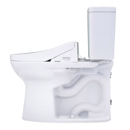 TOTO Drake 2-Piece Elongated Toilet with C5 WASHLET Bidet Seat, Cotton White