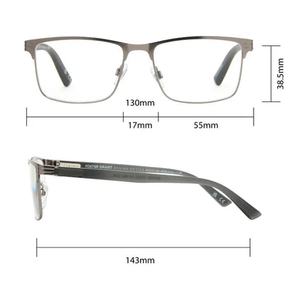 Design Optics by Foster Grant Metal Square Reading Glasses, 3-pack