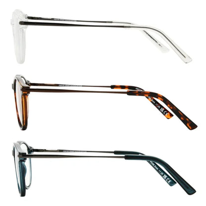 Design Optics by Foster Grant Classic Plastic Round Reading Glasses, 3-pack