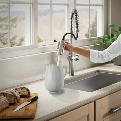 Kohler Haku Semi-professional Kitchen Sink Faucet Stainless Steel Open Box