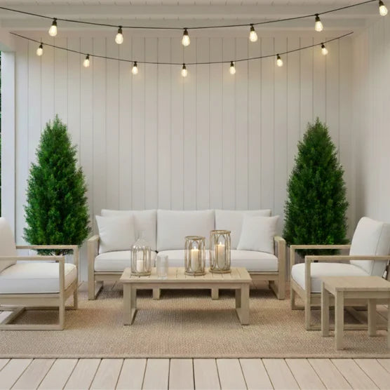 Nearly Natural Faux 4' UV Resistant Cedar Tree Indoor and Outdoor, 2-pack