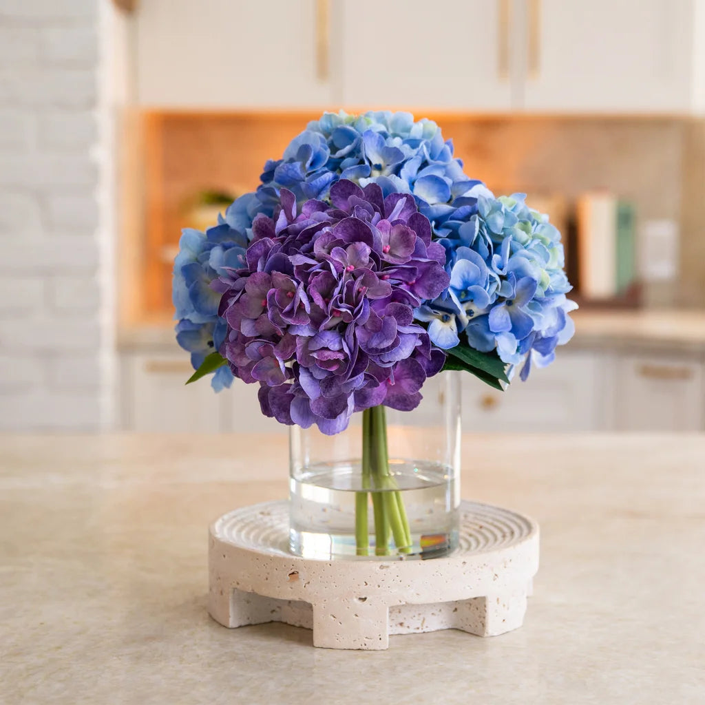 Faux 12" Hydrangea Arrangement Blue