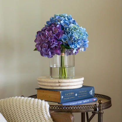 Faux 12" Hydrangea Arrangement Blue