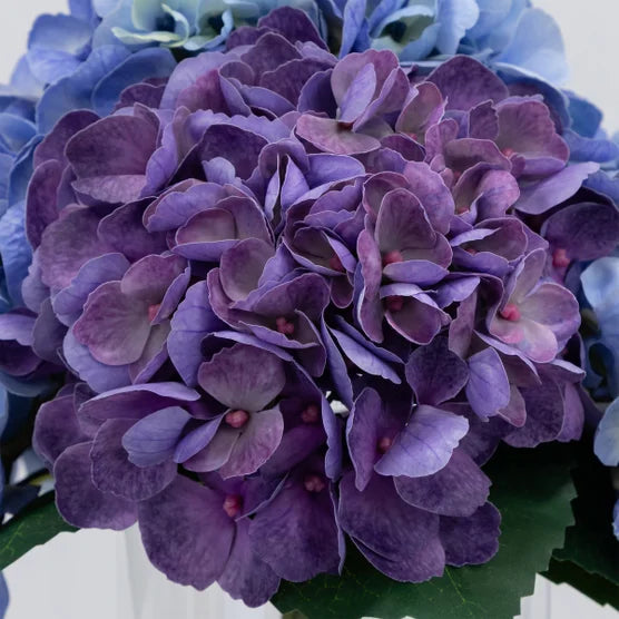 Faux 12" Hydrangea Arrangement Blue