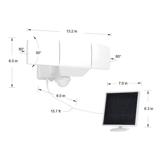 LUTEC Motion-Activated Solar LED Security Light - 3000 Lumens