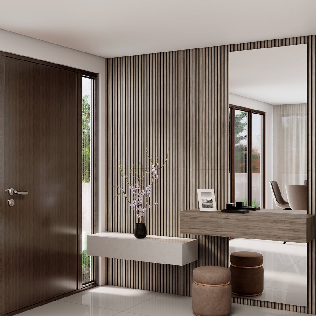 Artika Sonofold 8 ft Decorative Slatted Sound-Absorbing Wall Panel