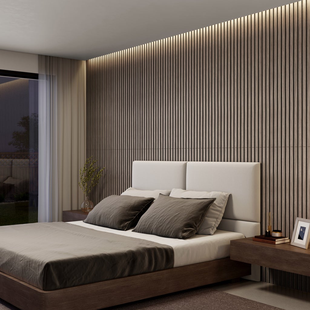 Artika Sonofold 8 ft Decorative Slatted Sound-Absorbing Wall Panel