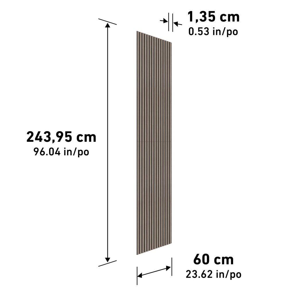 Artika Sonofold 8 ft Decorative Slatted Sound-Absorbing Wall Panel