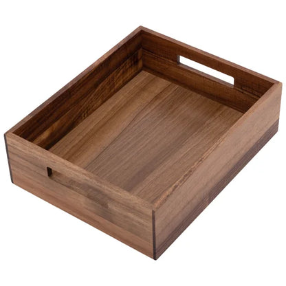 Seville Classics Acacia Storage Bin Set, 5-piece