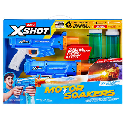 ZURU X-Shot Motor Soakers Motorized Water Blasters, 2-Pack
