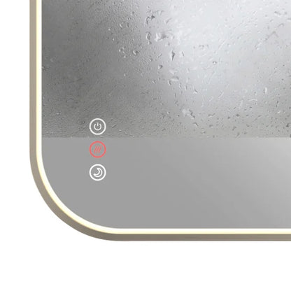 Artika Royce 32” x 24” LED Wall Mirror with Defogger  Brushed Nickel