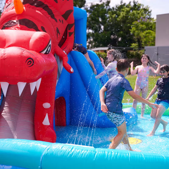 Happy Hop Dinosaur Cave Adventure Inflatable Waterpark